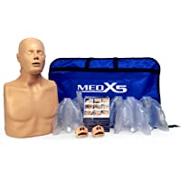 MedX5 (Upgrade 2019) 2in1 Maniquí RCP para Reanimación- Maniquí para prácticas de primeros Auxilios- Maniquí de…
